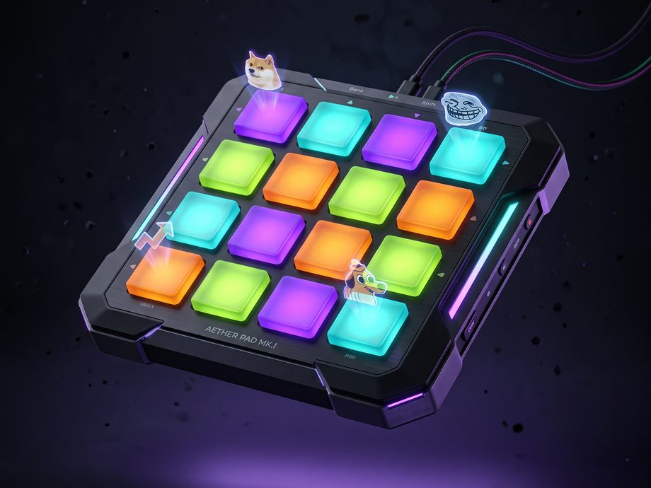 Stimmenverzerrer Soundboard – RGB Launchpad mit Meme-Sounds